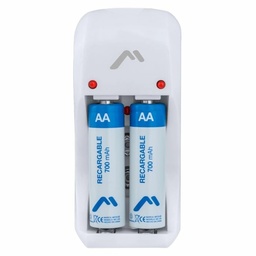 [MC-204] Cargador De Pilas Mitzu MC-204 AA/ AAA/ 9V Incluye 2 Pilas AA Y Clavija