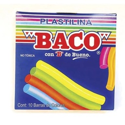 [PAQ5-PL001] Paquete C/5 Caja C/10 Barritas Plastilina Baco De Colores