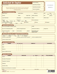 [PAQ6-B-2002] Paquete C/6 Block Printaform C/25 Solicitud De Empleo