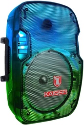 [KSW-5008-3] Bocina 8 Pulgadas Kaiser KSW-5008-3 De 6,200W PMPO/ 20W RMS Traslúcido Con Micrófono Alámbrico