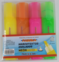 [PA-MATEN720] Paquete C/4 Marcatextos Pascua Ovalado Neon (E.12)