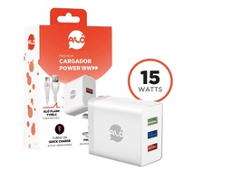 [8700-0207] Cargador de Pared Alo Power 15w Blanco 8700-0207