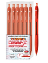 [PLUHB-755HA] Paquete C/10 Pluma Pascua Tinta Roja Hibirida .07