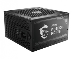 [MAG A850GL PCIE5] Fuente de Poder MSI 850W 80 Plus Gold Negro MAG A850GL PCIE5