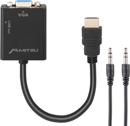 [MHD-1020] Convertidor de Hdmi a Vga Mitzu MHD-1020 Salida De Audio - 2 Pantallas