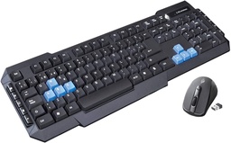 [18-8373] Kit Multimedia Alámbrico Teclado/ Mouse Green Leaf 18-8373 Negro