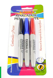 [PA-MAB03NRA] Paquete C/3 Marcador Permanente Punto Fino Pascua Mixto (E.12) (C.144)