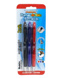 [PLUBO7703B-SUR] Paquete C/3 Bolígrafo Borrable Pascua Retractil (E.24) (C.144)