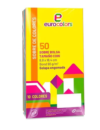 [IM0190] Paquete C/50 Sobre Coin Arcoiris Bond 90g (C.10)