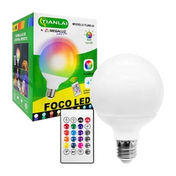 [BIN05W9] Foco Inteligente 9W BIN05W9 Luz RGB 16 Colores 4 Efectos De Iluminación Control Megaluz  (C.50)
