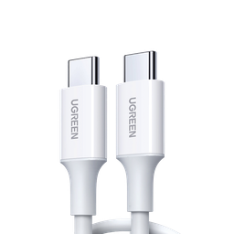 [60518] Cable Usb-C A Usb-C 1 Metro Ugreen  60518 Carga Rápida Transferencia Datos 480 Mbps Blanco