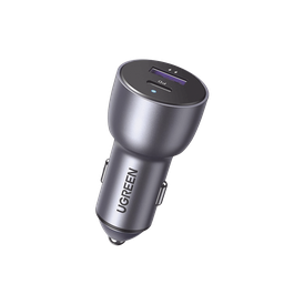 [60980] Cargador De Auto Usb-A y Usb-C Ugreen 60980 Chip inteligente Compatible 12 Y 24 Vcd Carga Rápida
