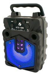 [KTS-1369] Bocina Bluetooth 3 Pulgadas KTS-1369 Con Soporte Para Celular Luz Led Radio Fm Usb Micro Sd Kbroad (C.60)