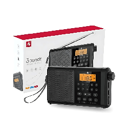 [RD-266] Bocina Bluetooth Link Bits RD-266 Radio Fm Pantalla Reloj Negro