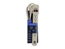 [CE-UMT2] Multicontacto 6 Entradas Y 2 Entradas Usb Control Expert  CE-UMT2 Blanco 1 Metro