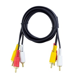 [CE-1056] Cable Rca 3 a 3 De 1.2 Metros CE-1056 Compatible Bocinas Dvd Consolas Decodificador