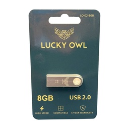 [LO-02-8GB] Memoria USB 8gb Lucky Owl Metálica 2.0 En Blister LO-01-8GB