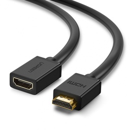 [10141] Cable Extensor Hdmi Ugreen 1 Metro 10141 4K, 3D, Hdr, Macho A Hembra, Núcleo De Cobre Estañado