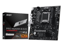 [PRO A620AM-B EVO] Tarjeta Madre Msi Pro 128 GB PRO A620AM-B EVO Micro-Atx, Socket Am5, Amd A620, Ddr5, Hdmi