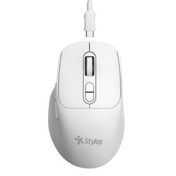 [STPMOI8W] Mouse Inalámbrico Stylos 6 Botones STPMOI8W 2.4Ghz, Usb Nano, Blanco