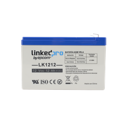 [LK1212] Batería Epcom 12V LK1212 Tecnología Agm, Contra Derrames, Terminales F1 Y F2 Material ABS Gris/Azul
