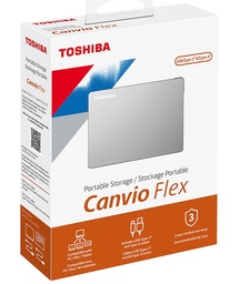 [HDTX110XSCAA] Disco Duro Externo Canvio Flex Toshiba 1Tb HDTX110XSCAA 2.5 Pulgadas, Usb, Plata