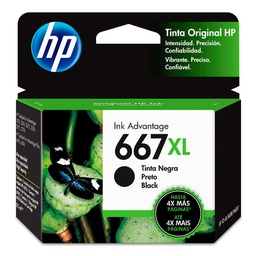 [3YM81AL] Cartucho Tinta Original Hp 667XL Negro