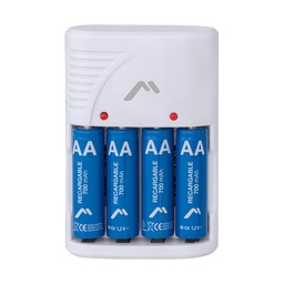 [MC-210] Cargador De 4 Pilas AA/AAA/2X9V/NI-MH/NI-CD/ Incluye 4XAA MC-210