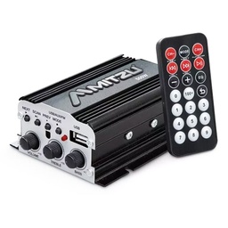 [MIT-76BT] Amplificador Mini Mitzu Para Moto MIT-76BT 2 Canales 500w