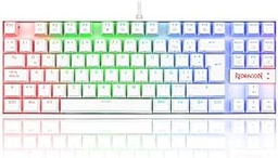 [K552W-RGB-SP] TECLADO ALAMBRICO GAMER K552W-RGB BLANCO SWITCH AZUL MERCANICO REDRAGON