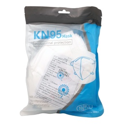 [CUBPAQ10KN95-10BOLSA] Cubrebocas KN95 Blanco Bolsa Con 10 Piezas