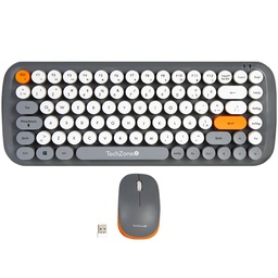 [TZ20COMB01-INA] KIT TECLADO Y MOUSE INALAMBRICO TZ20COMB01-INA TECHZONE