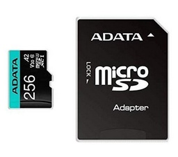 [AUSDX256GUI3V30SA2-RA1] MICRO SD 256GB HC UHS-I U3 V30S U3 A2 AQUA
