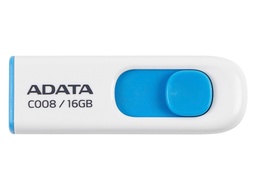 [AC008-16G-RWE] USB 16GB Adata C008 Blanco con Azul 2.0