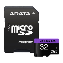 [AUSDH32GUICL10-RA1] MICRO SD 32GB ADATA CL-10 CON ADAPTADOR MORADA