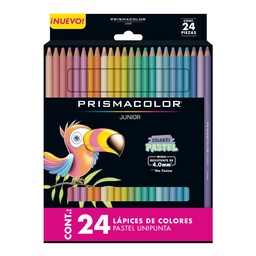 [070530014747] Caja De Colores C/24 Largos Junior Pastel Prismacolor (C.24)