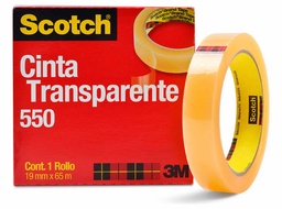 [021200518294] Cinta Adhesiva Scotch 550 3M Transparente 19mm x 65m (E.12)(E.48)