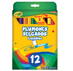 [7501058209122] Caja C/12 Marcador Lavable Agua Crayola 580912