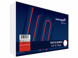 [0047] Paquete C/100 Tarjeta de Trabajo Estrella 5x8" Blanco (C.40)