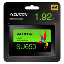 [ASU650SS-1T92T-R] UNIDAD ESTADO SOLIDO SSD ADATA SU650/1.92T INTERNO SATA III 2.5"