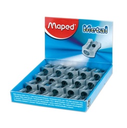 [PAQ20-SACMETMAPED] SACAPUNTAS METALICO MAPED SENCILLO CAJA CON 20 PIEZAS