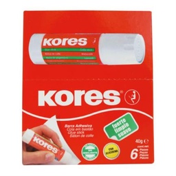 [PAQ6-9023800124029] Caja C/6 Lapiz Adhesivo Kores 40G