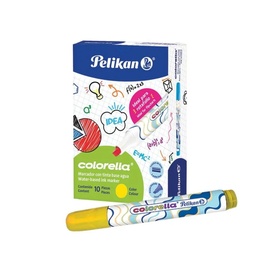 [7501015205181] Paquete C/10 Marcador Agua Pelikan Colorella Amarillo