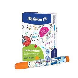 [7501015205457] Paquete C/10 Marcador Agua Pelikan Colorella Naranja