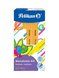 [7501015207314] Paquete C/10 Marcatextos Pelikan 414 Naranja