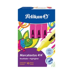 [7501015207369] Paquete C/10 Marcatextos Pelikan 414 Rosa