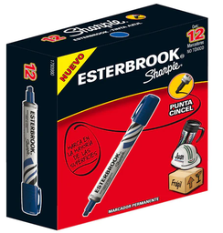 [PAQ12-0027AZ] Paquete C/12 Marcador Permanente Esterbrook Sharpie Azul M12500119024