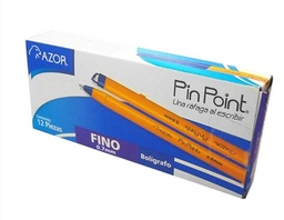 [PAQ12-0020PPA] BOLIGRAFO AZOR PIN POINT .7MM AZUL C/12 PIEZAS