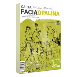 [PAQ100-634CACOMAR] Paquete C/100 Opalina Carta Cartulina Copamex Marfil  225g
