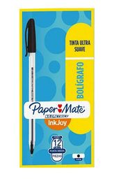 [LA3533] Paquete C/12 Pluma Punto Medio Negro Kilometrico Paper Mate